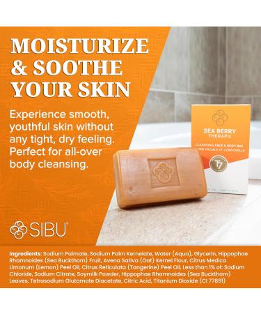 Sea Berry Therapy Sea Buckthorn Soap Cleansing Face & Body Bar with Citrus Scent (3-Pack) Moisturizes Skin Reduces Redness and Blemishes and Calms Sensitive Skin - Buy Online on GoSupps.com