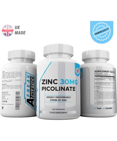 Zinc 30mg Picolinate Capsules - Made in UK | Freak Athletics - Buy Online on GoSupps.com