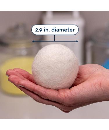 Buy XL Wool Dryer Balls 4-Pack - 100% Chemical-Free New Zealand Fabric Softener | Award-Winning Natural Laundry Balls | Add Essential Oils for Freshness - Buy Online on GoSupps.com