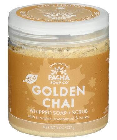 PACHA SOAP Golden Chai Whipped Soap & Scrub 8 OZ
