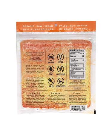 NUCO Organic Coconut Turmeric Wraps - 2.47 oz | Gluten-Free & Paleo-Friendly - Buy Online on GoSupps.com