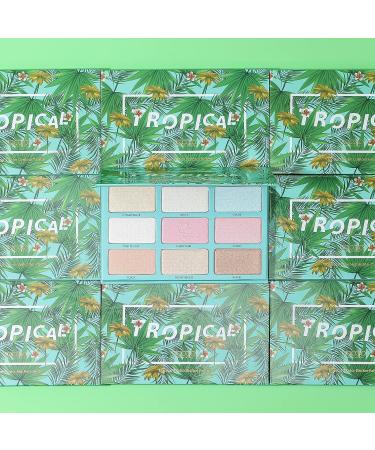 Docolor Tropical Highlighter Palette - 9 Shades of Metallic Shimmer Face Illuminator Kit - Buy Online on GoSupps.com