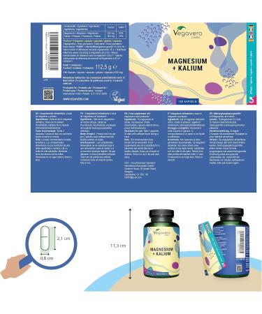 Vegavero Magnesium Citrate + Potassium Citrate | 180 Capsules | No Additives & Vegan | Optimal Absorption | Muscle Pain + Cramps + Anti Fatigue* - Buy Online on GoSupps.com