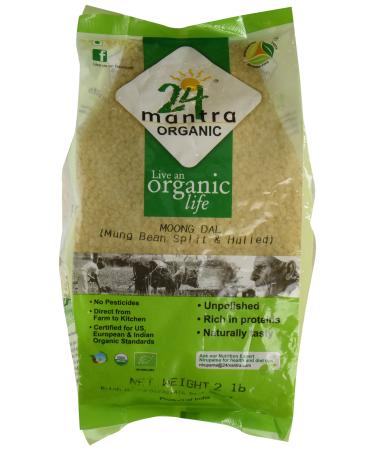 Organic Moong Dal -  USDA Certified Organic -  European Union Certified Organic -  Pesticides Free -  Adulteration Free -  Sodium Free - 2 Lbs - 24 Mantra Organic 1