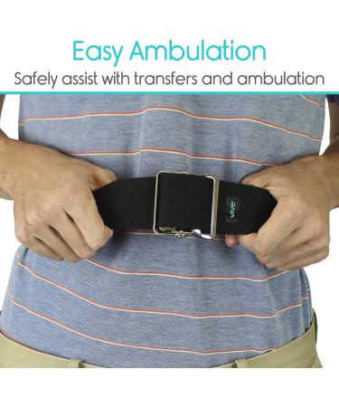Vive Gait Belt (60 Inch) - Transfer Assist Device for Seniors - Occupational Therapy Aid for Medical Nursing Safety - Buy Online on GoSupps.com