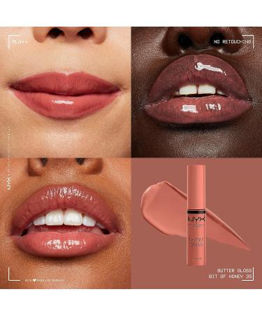 Nyx Professional Makeup Butter Gloss - Bit of Honey 0.27 Fl Oz (Peach Nude) | Non-Sticky Lip Gloss - Buy Online on GoSupps.com