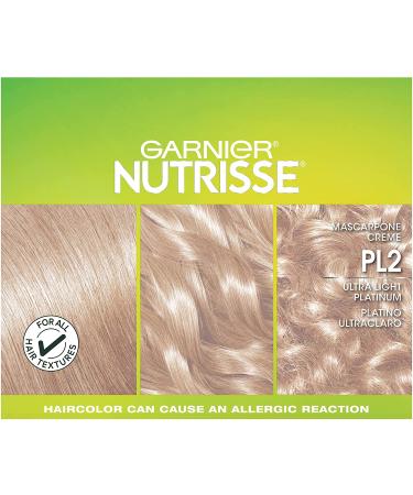 Garnier Nutrisse Ultra Color PL2 Ultra Light Platinum Hair Dye - Permanent Nourishing Creme (Mascarpone Crme) - 1 Count - Buy Online on GoSupps.com