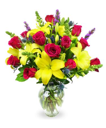 Benchmark Bouquets Joyful Wishes, With Vase (Fresh Cut Flowers)