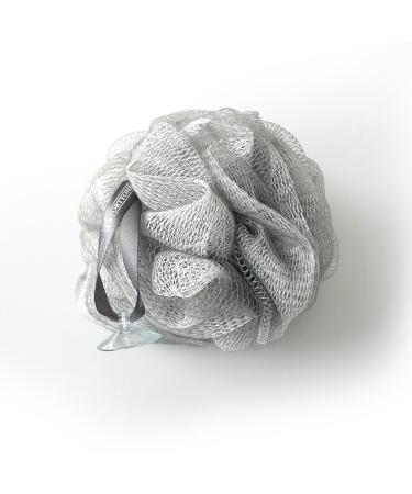 1541 London Exfoliating Bath & Shower Body Puff/Scrunchie/Buffer (Silver Grey)