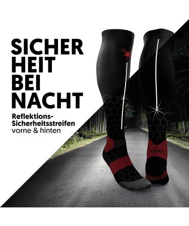 Kuinea Compression Stockings for Men & Women - Thrombosis Running Socks | Red M (EU 39-42) | Ideal for Sport & Travel - Buy Online on GoSupps.com