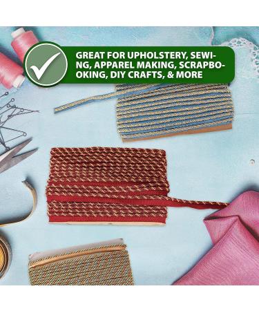 Mandala Crafts Twisted Lip Cord Trim - Navy Blue Sewing Piping for Pillows & Upholstery - Buy Online on GoSupps.com