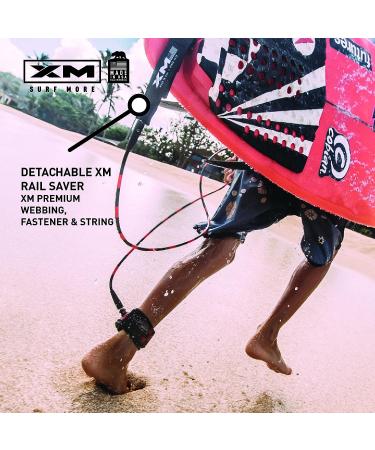 XM SURF MORE Premium 8ft Big Wave Surfboard Leash - 0.313in Thick - Black - Made in USA - 3 Yr Warranty - Buy Online on GoSupps.com