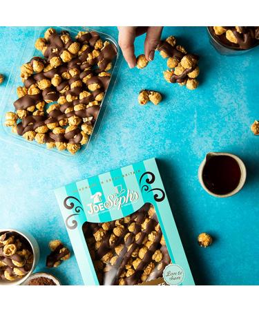 Joe & Seph's Milk Chocolate Popcorn Slab (115g) | Salted Caramel Gourmet Popcorn Covered in Belgian Milk and White Chocolate | Air-Popped Snack Gift for Men and Women - Buy Online on GoSupps.com