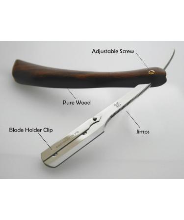 Pure Wood Straight Razor | Premium Beard & Mustache Razor | Eco-Friendly Grooming Essentials - Buy Online on GoSupps.com