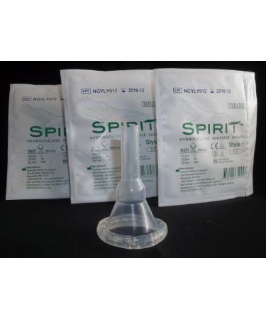 30 -Pack Spirit Condom Catheters Hydrocolloid Sheath Style 1, 36mm LARGE Rochester / Bard