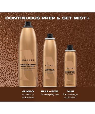 Morphe Jumbo Continuous Prep & Set Face Mist - Hydrating Setting Spray for Makeup & Skin Prep - Enriched with Ceramides and Antioxidants for a Radiant Finish (6.5 oz) 6.5 Fl Oz (Pack of 1) - Buy Online on GoSupps.com