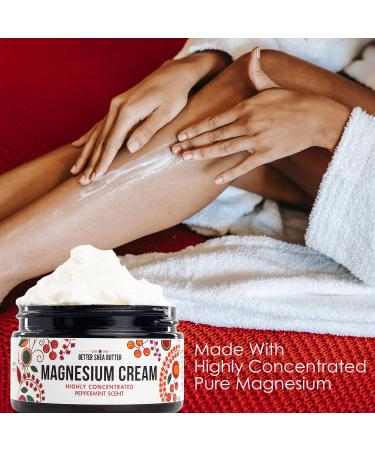 Magnesium Good Night Cream - Natural Relief for Muscle Tension & Leg Cramps | Safe for Pregnancy & Kids | Organic Vegan Night Lotion (Peppermint - Buy Online on GoSupps.com