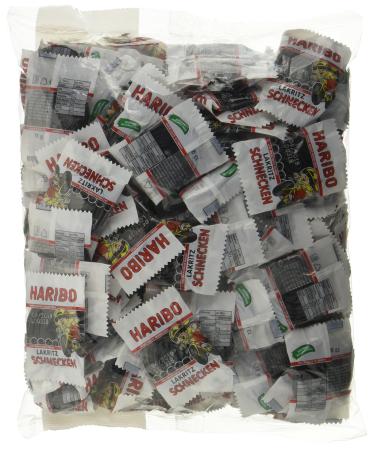 Haribo Liquorice Snails Polybag Minis Pack of 2 (2 x 1.3 kg) 1.3 kg (Pack of 2)