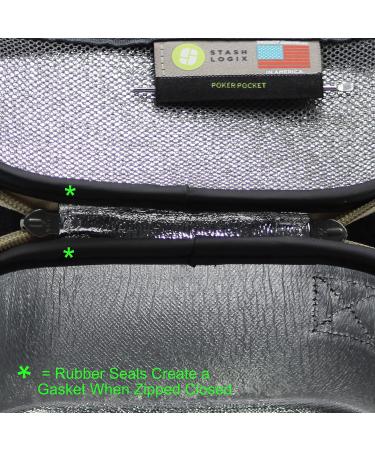 SMELL PROOF BAG with Combination Lock - The Silverton by STASHLOGIX (Large-Tan) - Buy Online on GoSupps.com