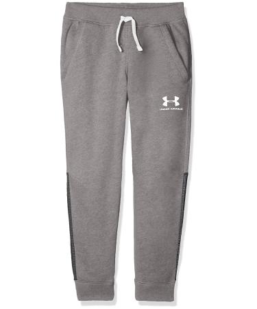 Under Armour Boys' Pants Eu Cotton Fleece Jogger Black Light Heather YSM 1320135-001