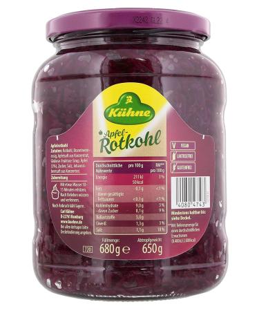 Buy K hne Apple Red Cabbage 720ml - Gourmet Pickled Vegetables | International Shipping Available - Buy Online on GoSupps.com