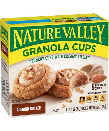 Nature Valley Granola Cups Almond Butter - 6.2 oz | Healthy Snack - Buy Online on GoSupps.com