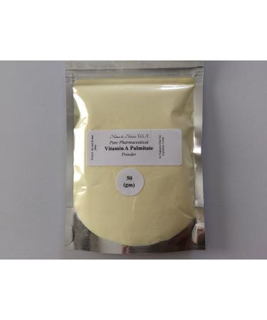 VITAMIN A PALMITATE POWDER (Cosmetic Grade 250 000 IU/g 50 gm) to Reduce Wrinkles Fade Brown Spots for a Younger Looking Skin