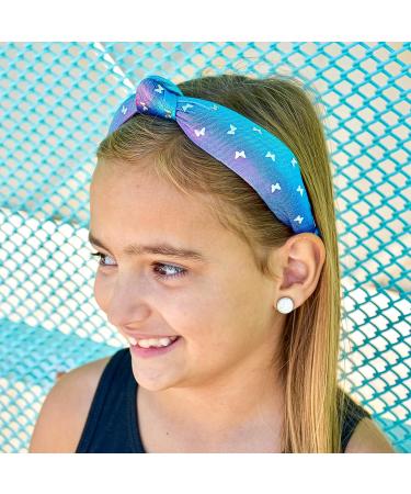 FROG SAC Butterfly Headband for Girls - Purple Blue Studded Knotted Headband for Kids - Mermaid Hair Accessories - Buy Online on GoSupps.com