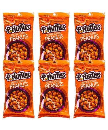 P.Nuttles Butter Toffee Peanuts 5.5oz Bag - Pack of 6 - Buy Online on GoSupps.com
