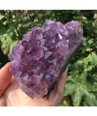Specimen Healed Natural Raw Amethyst Quartz Purple Crystal Cluster Stones Specimen As a Gift FZUGEDRLI (Size : 260-300g)