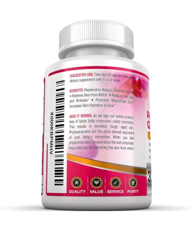 BRI Nutrition Phytoceramides - Skin & Hair Vitamins for Collagen Boost - Anti-Aging Formula with Vitamins A, C, D, E - 30 Count - Buy Online on GoSupps.com