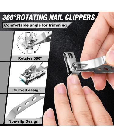 Aucurwen Heavy Duty Toe Nail Clippers for Seniors 7 Pcs Set for Thick Nails | Long Handle Toenail Clippers for Adults - Buy Online on GoSupps.com