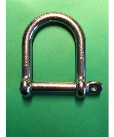 Stainless Steel 316 Wide D Shackle 3/8 (10mm) - Heavy Duty D Ring for Rigging and Lifting - Buy Online on GoSupps.com
