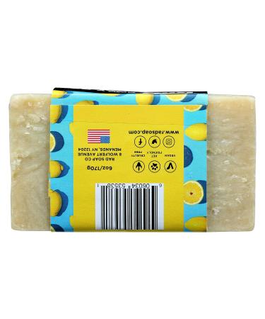 RAD SOAP CO. Lemon & Sea Salt Main Squeeze Soap Bar 6 OZ - Refreshing Citrus Cleanse - Buy Online on GoSupps.com