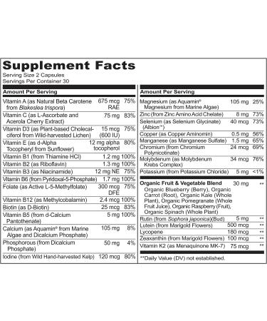 NATURELO Whole Food Multivitamin for Teenage Boys - 60 Capsules - Non-GMO Vegan Supplement with Plant Extracts for Active Kids - Buy Online on GoSupps.com