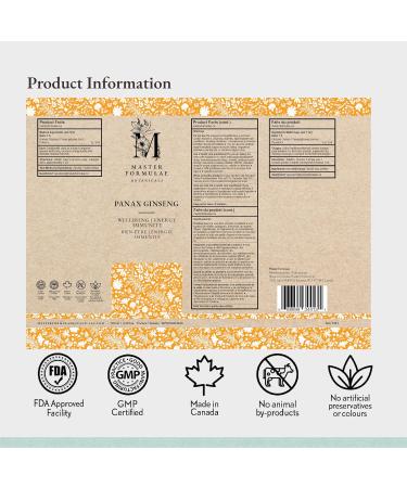 Master Formulae Panax Ginseng Root Herbal Tincture 100mL - Buy Online on GoSupps.com