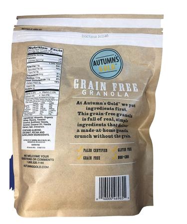 Autumn's Gold Grain Free Coconut Almond Granola 1lb 4oz - 1.25 Pound Pack - Buy Online on GoSupps.com