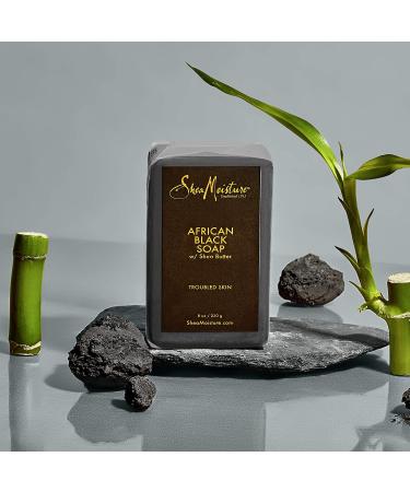 SheaMoisture African Black Soap Bar for Oily Skin | 3.5 oz (Pack of 4) - Paraben Free Facial Cleanser - Buy Online on GoSupps.com