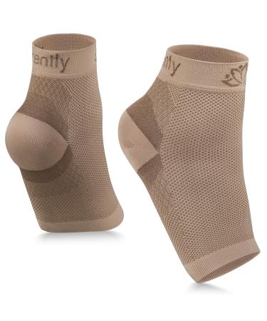 Serenily Plantar Fasciitis Socks Ankle Support for Foot & Heel Pain Relief Compression Socks for Men & Women (Large/XL Beige - Buy Online on GoSupps.com