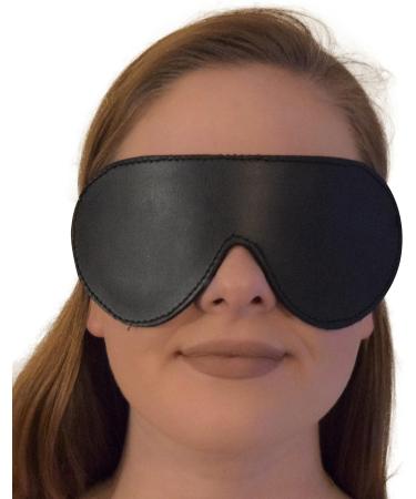Padded Genuine Leather Eye Mask with Elastic Strap - Luxurious Blindfold for Ultimate Comfort - Buy Online on GoSupps.com