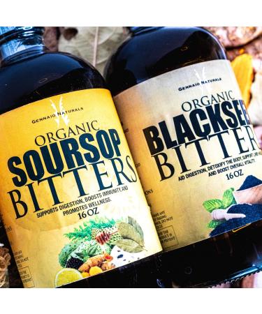 Gennaio Naturals Organic Blackseed Bitters and Soursop Bitters 16 oz Natural Digestive Support Supplement (2Pack) - Buy Online on GoSupps.com