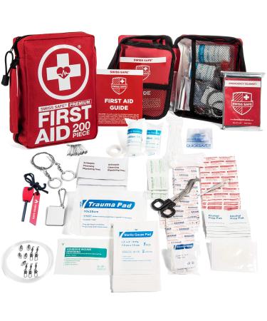 200-Piece Professional First Aid Kit for Home, Car or Work : Plus Emergency Medical Supplies for Camping, Hunting, Outdoor Hiking Survival