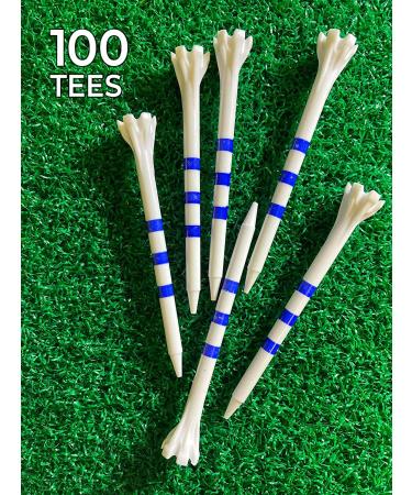 Champ 3-1/4 My Hite FLYtee Stripe Golf Tee 100 Count White/Blue - Premium Quality Tees for Improved Performance - Buy Online on GoSupps.com