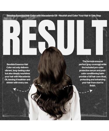  Bendida Bendida Permanent Hair Color 120 ml with macadamia oil and 6% oxidant 100% gray coverage and long-lasting shine kit with pre-serum coloring cream and - Buy Online on GoSupps.com