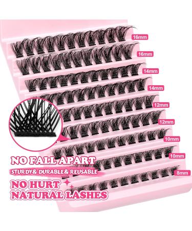 Lash Clusters DIY Individual Eyelashes Extension - Natural Look Wispy Fluffy Lashes - 8-16MM D Curl - JIMIRE Classic Clusters - Buy Online on GoSupps.com
