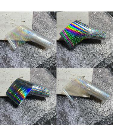 SILPECWEE Aurora Nail Foil - Holographic Snake Print & Heart Nail Art Stickers for DIY Manicure Design - 4 Boxes of Starry Sky Glass Foil - Buy Online on GoSupps.com