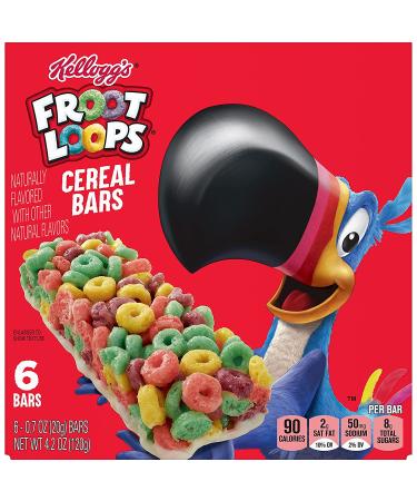Kellogg's Froot Loops Cereal Bars  Original  On The Go Snack Food  33.6oz Case (8 Count) - Buy Online on GoSupps.com