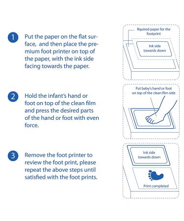 Inkless Baby Handprint and Footprint Kit - Safe, Clean Touch Ink Pad for Babies - Perfect Family Memory or Gift - Black Print by Tiny Gifts - Buy Online on GoSupps.com