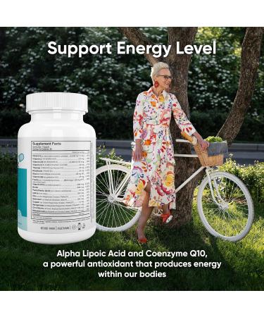 Nutri Supreme Active 50 Plus, CoQ10, Lutein, ALA, and Turmeric, Advanced Formula for Healthy Aging and Vitality, 120 Vegetable Capsules - Buy Online on GoSupps.com