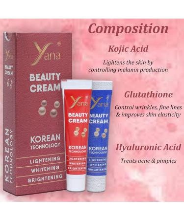 Yana Beauty Face Cream & Moisturiser for Men & Women For Dull Dry & Oily Skin Whitening Lightening & Brightening for Full Body Including Dark Underarms & Private Parts 30g - Buy Online on GoSupps.com